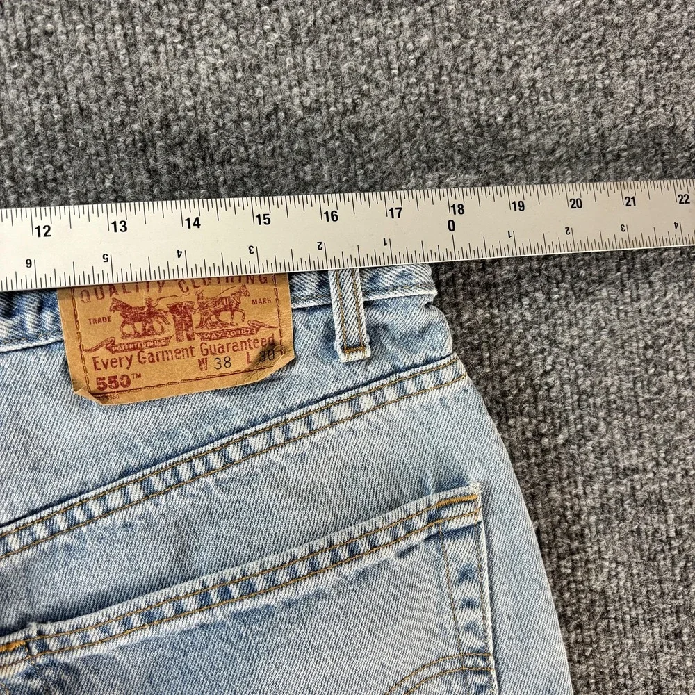 Levis 550‎ Jeans Mens 38x29 Blue Light Wash Relaxed Tapered Denim Pants